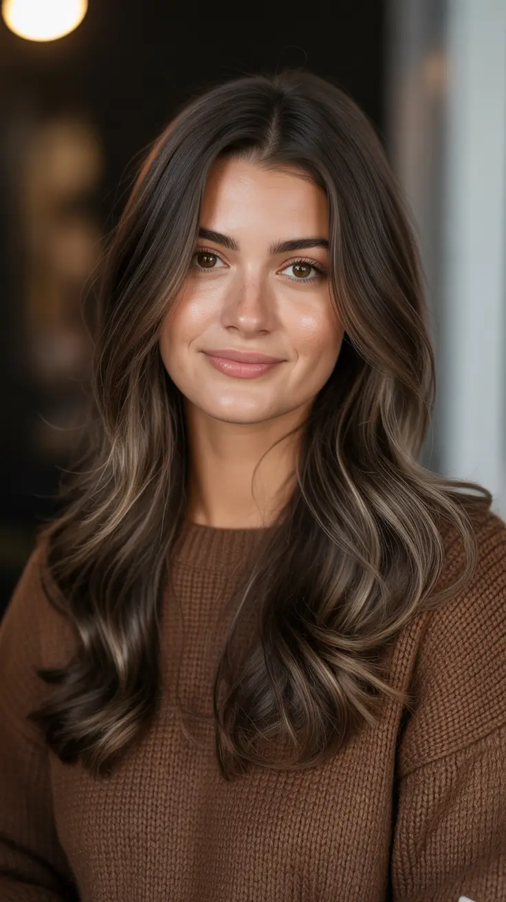 Cool Dark Brown Hair Color 2026 - Everyday Cool Brunette With Natural Movement