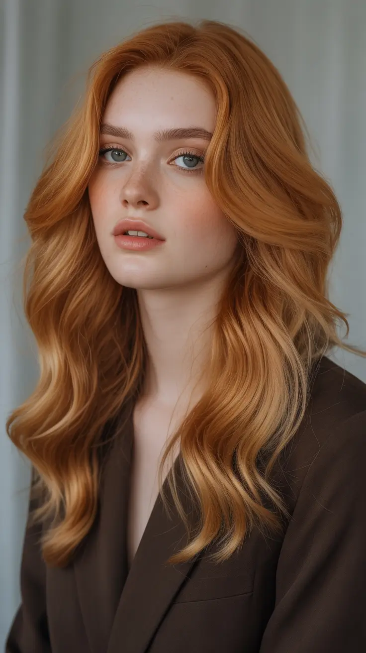Natural-Looking Ginger Hair Color 2026 - Golden Ginger Layers With Soft Dimension
