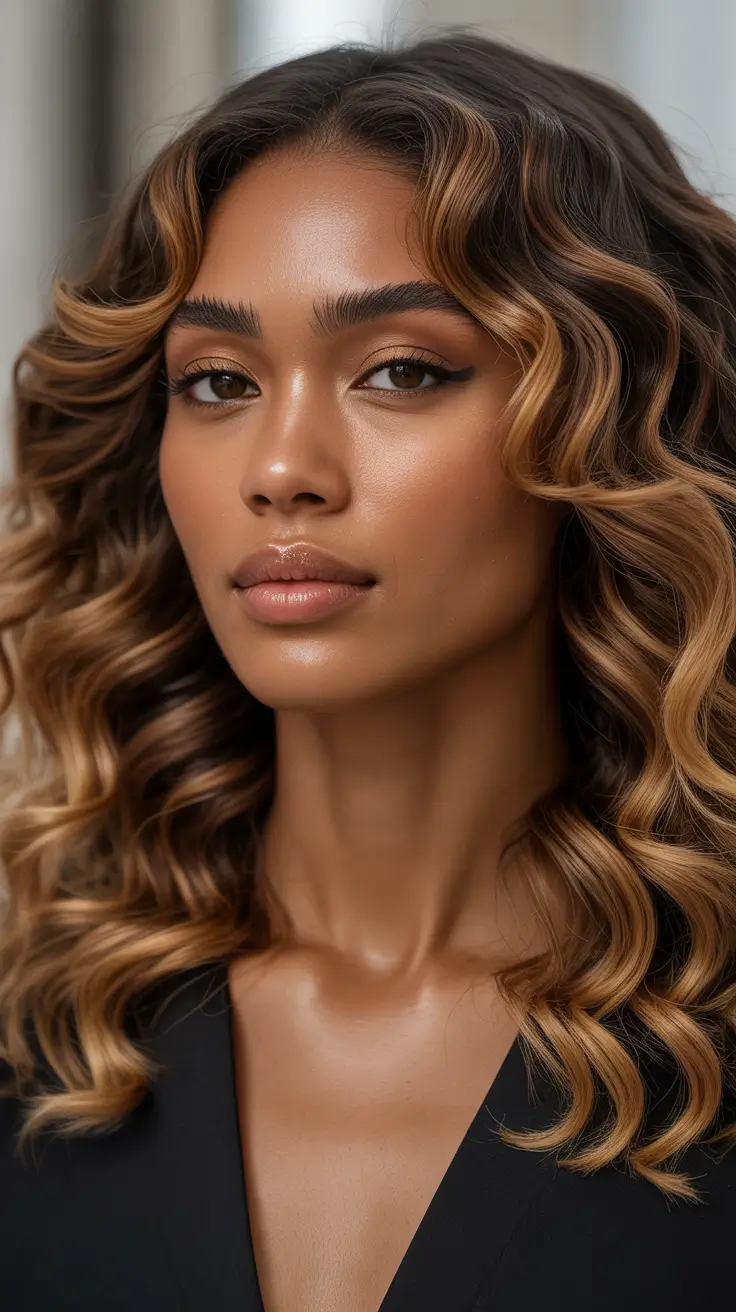 Cool hair color for brown skin 2026 Caramel Ringlet Power Curls