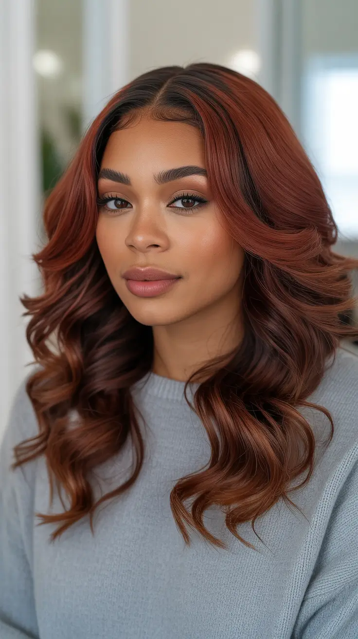 Best Hair Color For Dark Skin 2026 Cinnamon Mocha Waves For Cozy Glam
