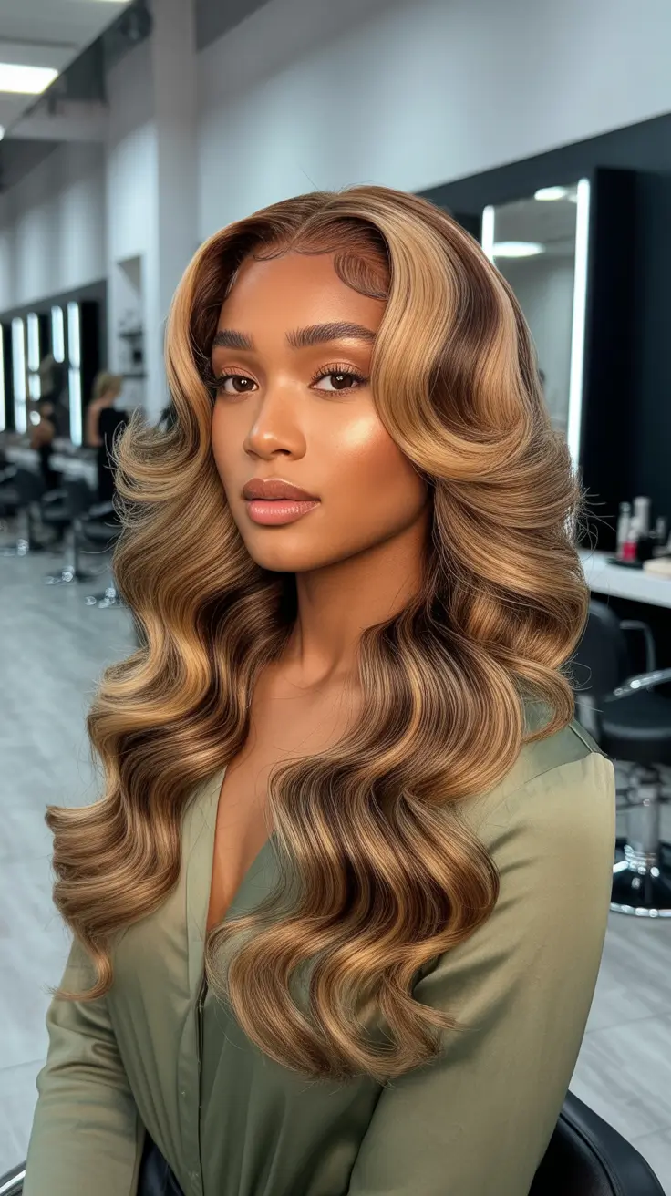Best Hair Color For Dark Skin 2026 Soft Blonde Balayage For Showstopper Shine