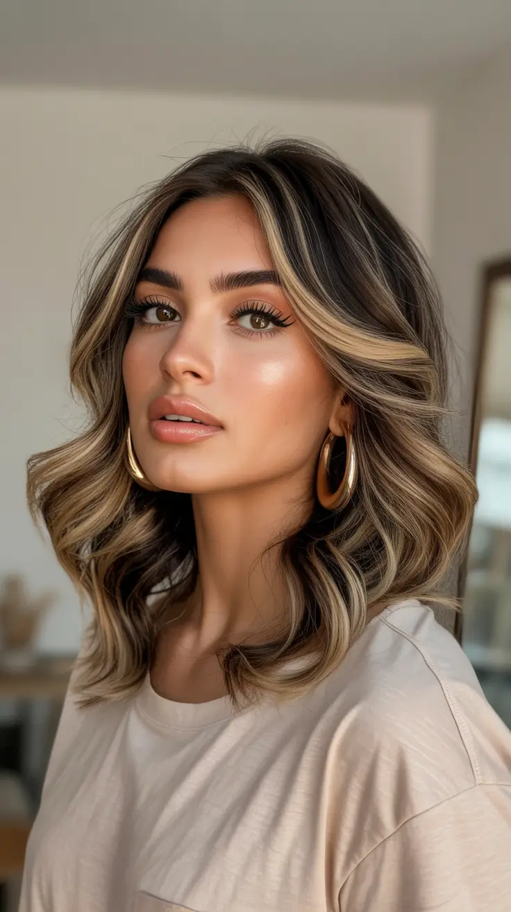 Best hair color for tan skin 2026 - Bold Money Piece Bronde For Tan Skin