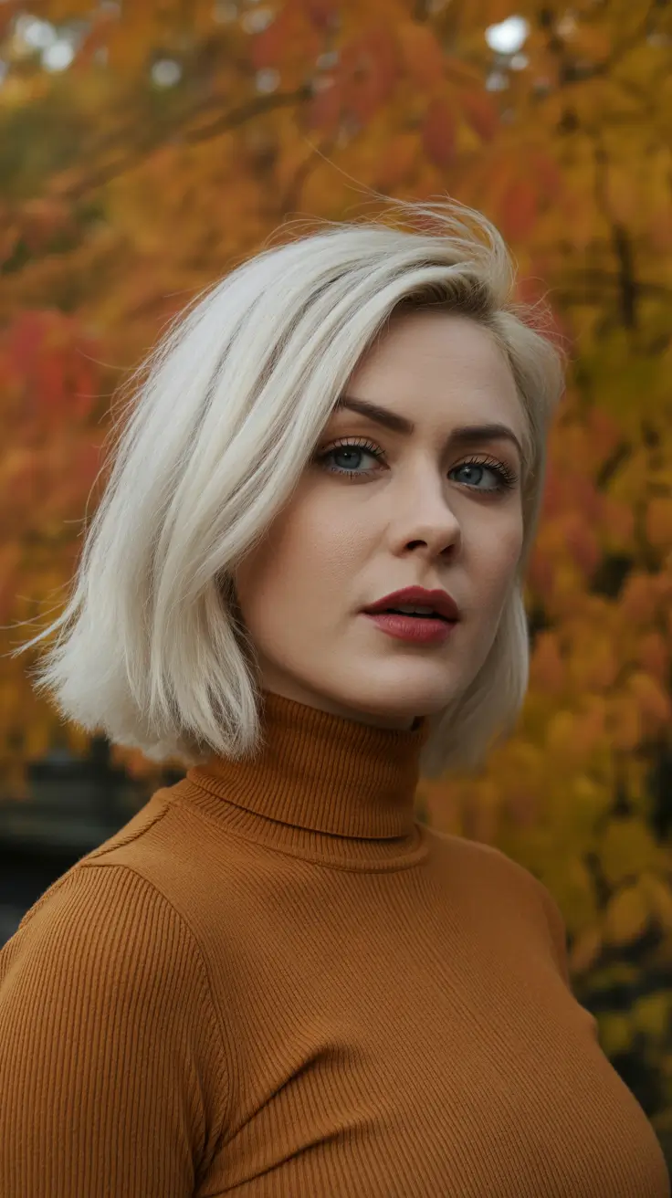 Smart hair color ideas 2026 for every skin tone - Cool platinum bob for fair and beige complexions