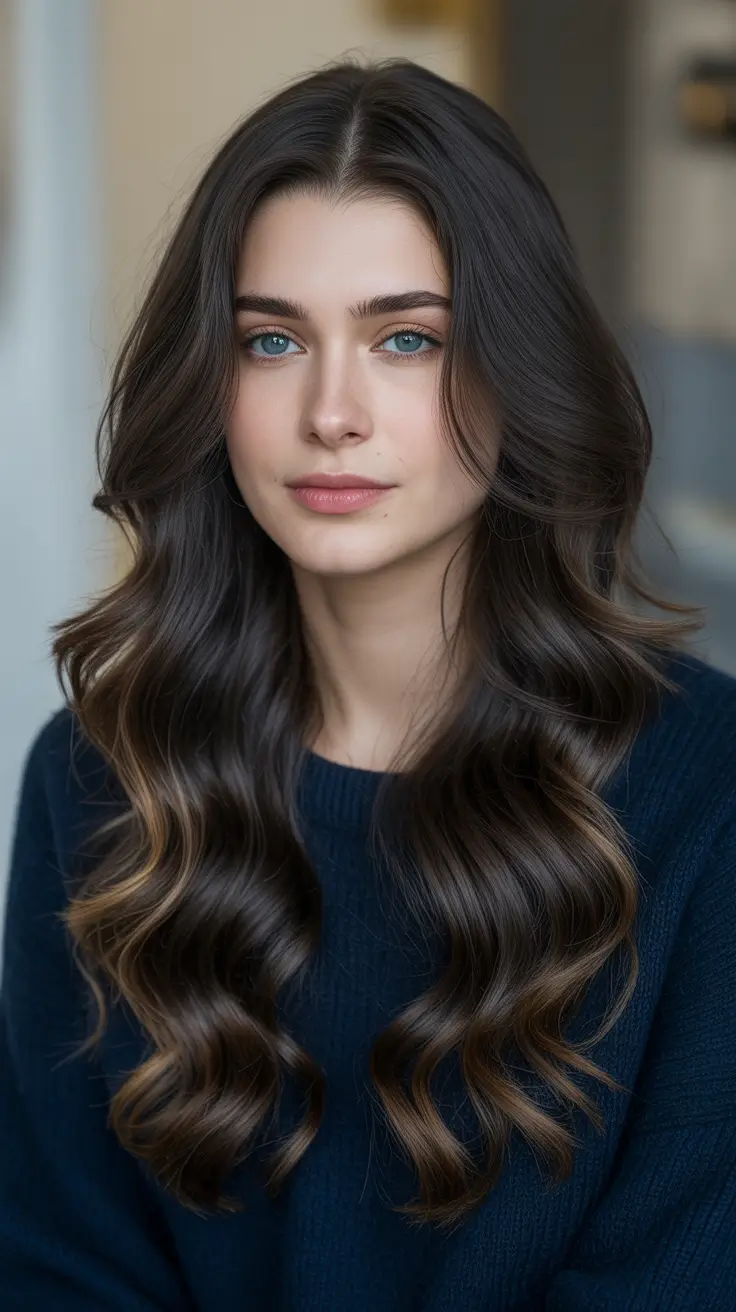 Best Hair Color For Light Skin 2026 Glossy Chocolate Brown With Soft Dimension