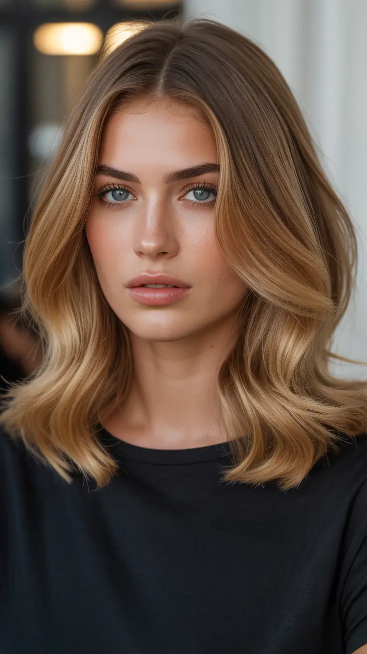 Top Hair Color Trends 2026 You Will See Everywhere - Warm Honey Blonde Power Bob