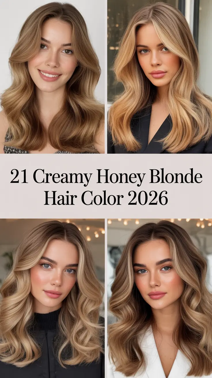 Creamy Honey Blonde Hair Color 2026 — Soft Golden Shades and Trending Ideas