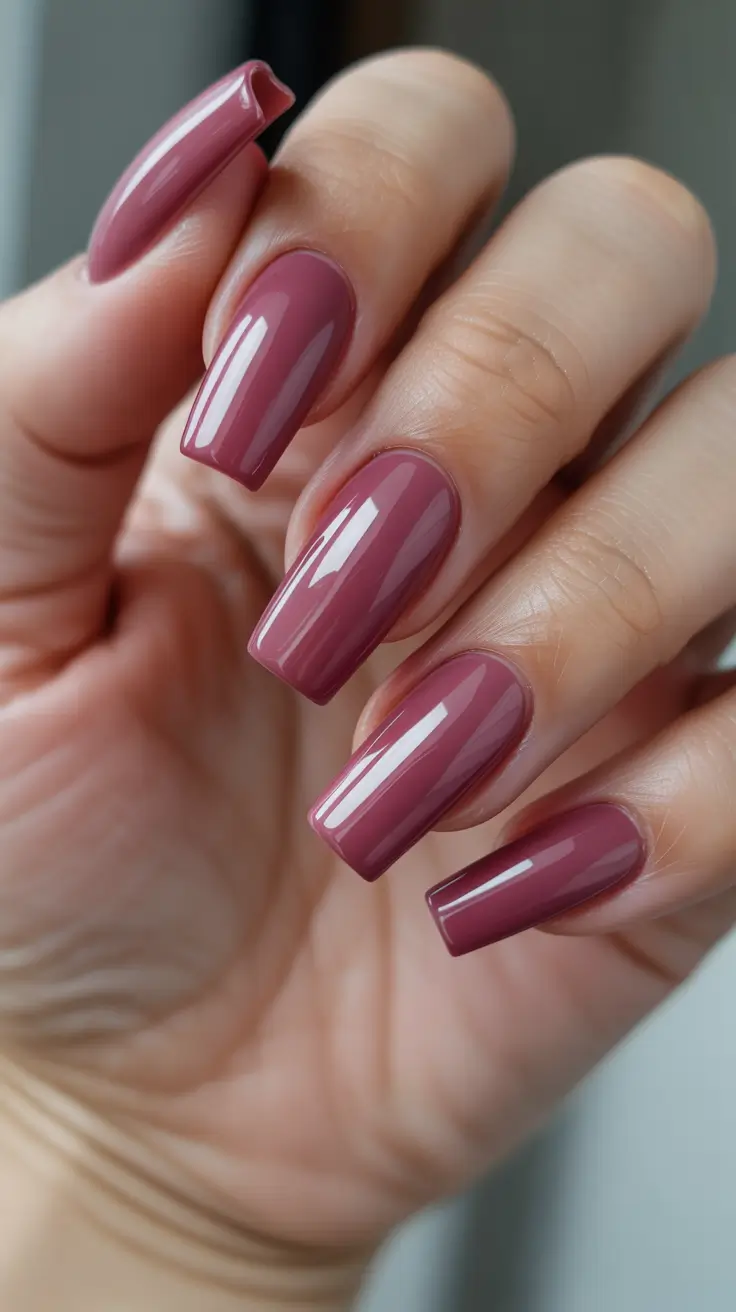 trending nail colors 2026 Dusty Rose Power Nails For Every Day