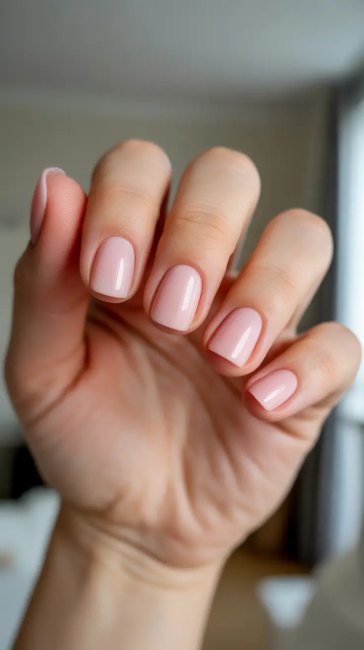 trending nail colors 2026 Soft Latte Sheer Nude