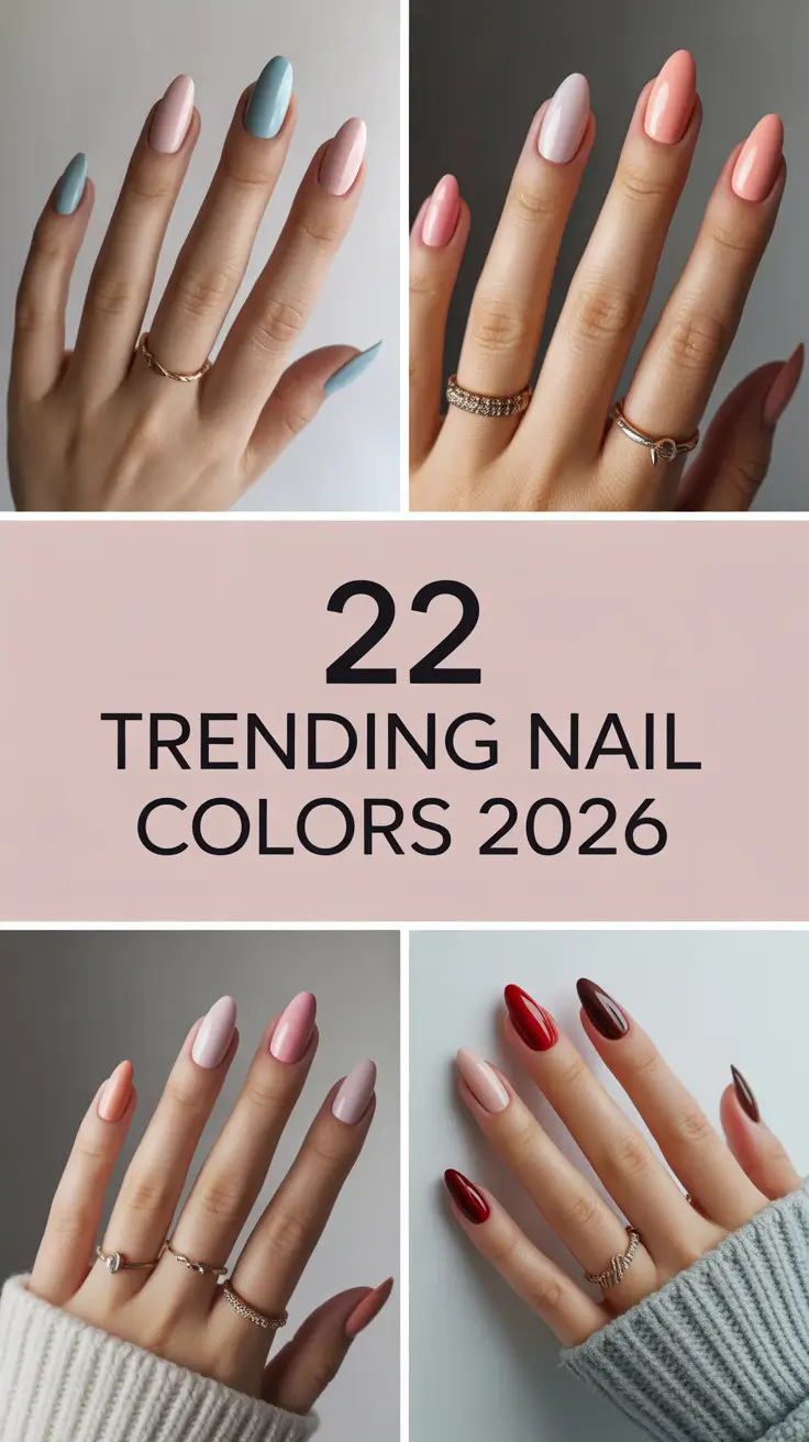 Trending Nail Colors 2026 - Fresh Seasonal Shades and Modern Inspo
