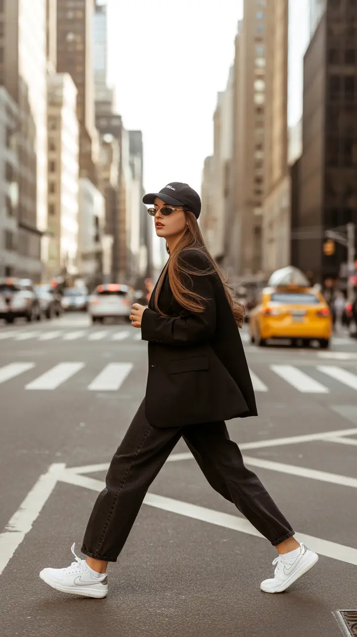Chic New York outfits 2026 - Blazer-On-The-Run Sport Mix