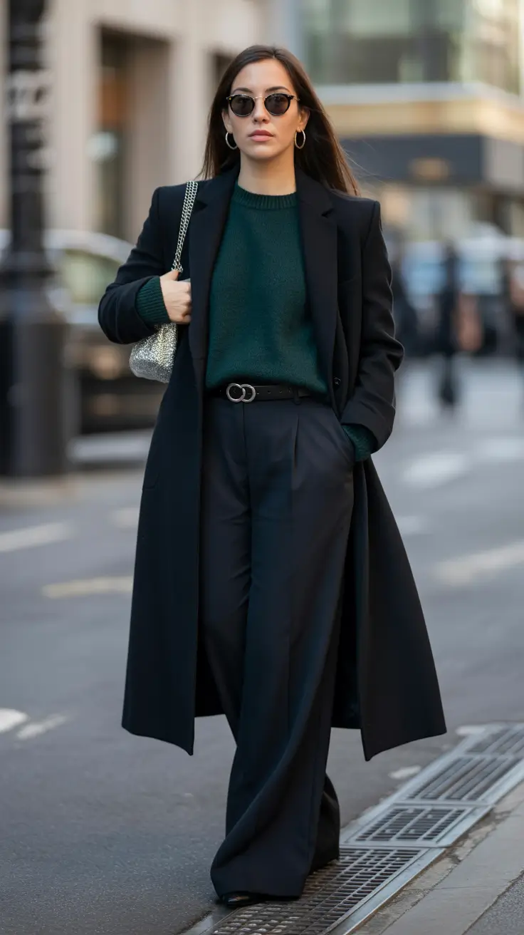 Office outfit ideas for work 2026 - City Coat And Knit For Commute Days