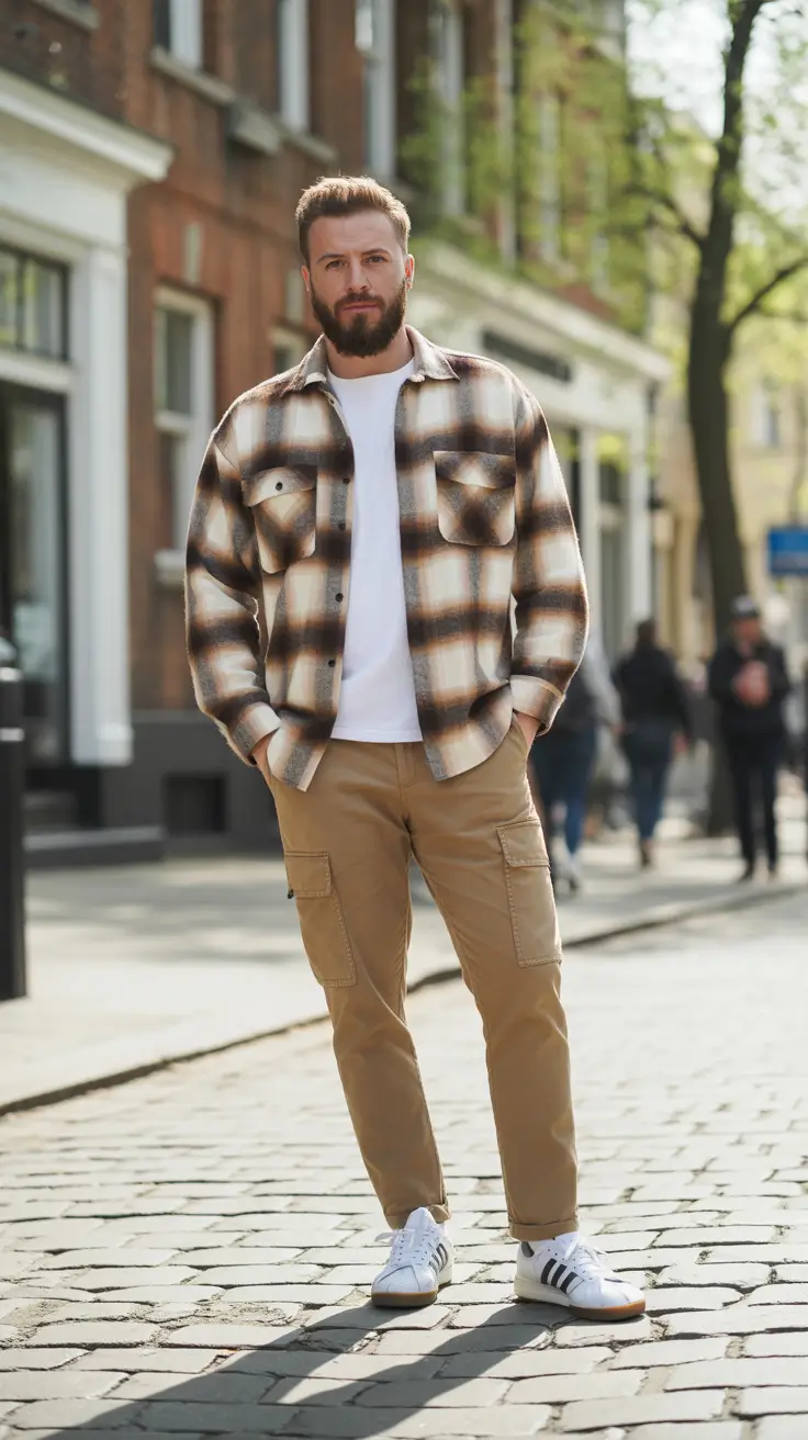 Modern outfits for men 2026 - Checks, Cargo, And Court Sneakers
