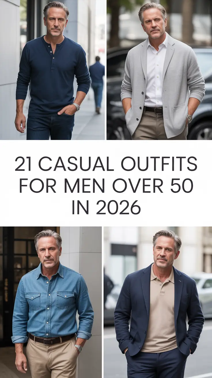 Casual Outfits For Men Over 50 In 2026: Smart, Modern And Effortless Looks