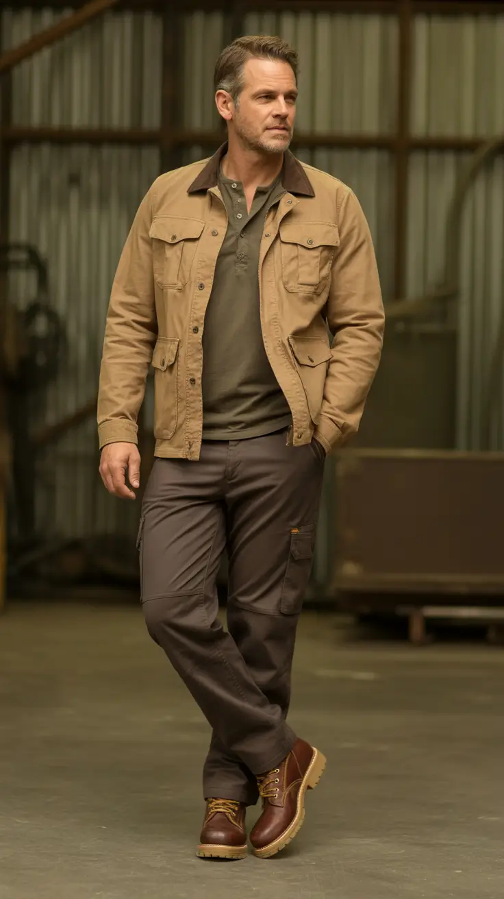 Casual outfits for men over 50 in 2026 - Rugged Workwear With A Polished Twist