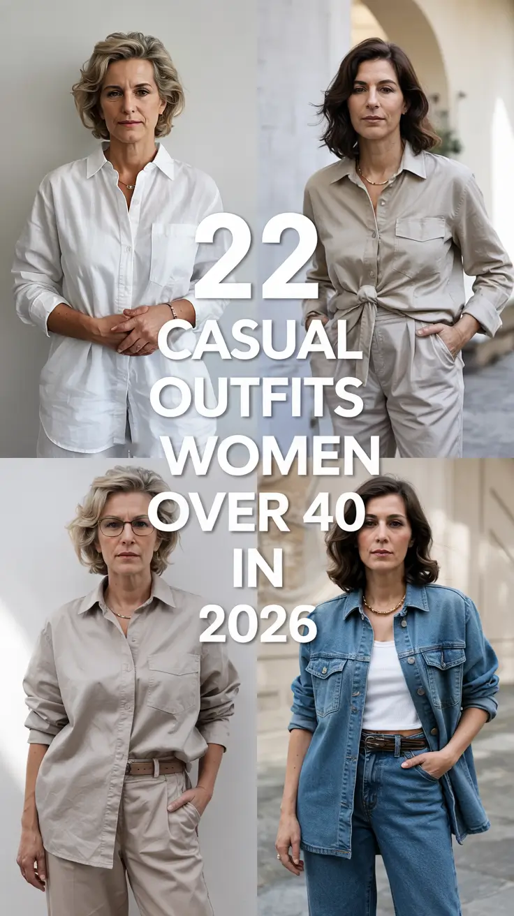 Casual Outfits For Women Over 40 In 2026: Chic, Comfortable, Everyday Ideas