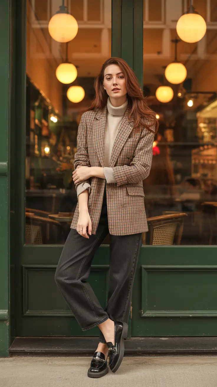 Stylish outfit ideas 2026 - Heritage Check Blazer With Toasty Neutrals