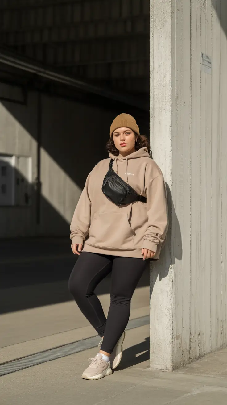 outfits for Plus-size women ideas 2026 - Soft Streetwear Layers for Off-Duty Days