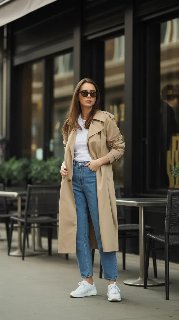 trendy outfits - Classic Trench With Everyday Denim