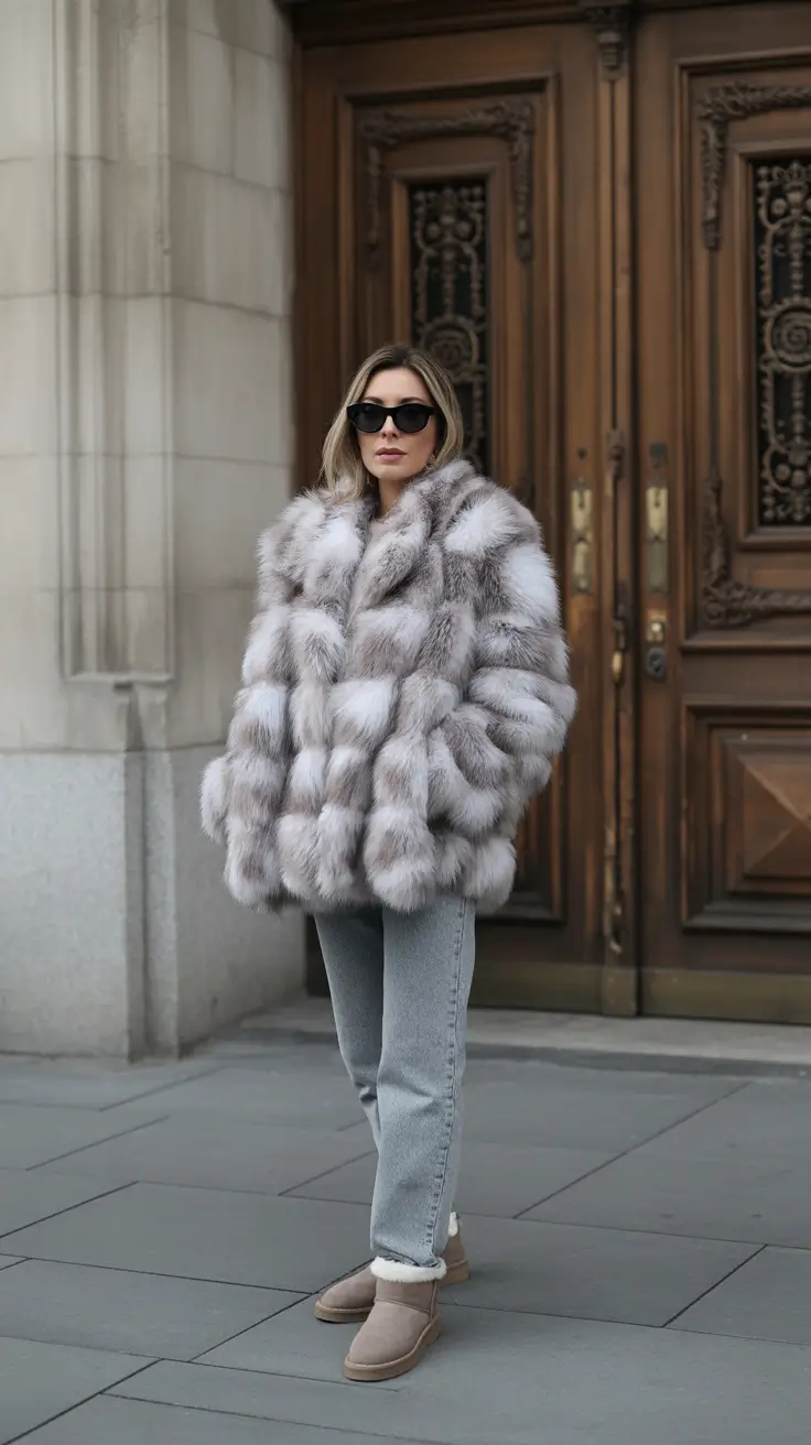 Cute Ugg outfits 2026 - Faux-Fur Volume With Soft Neutrals