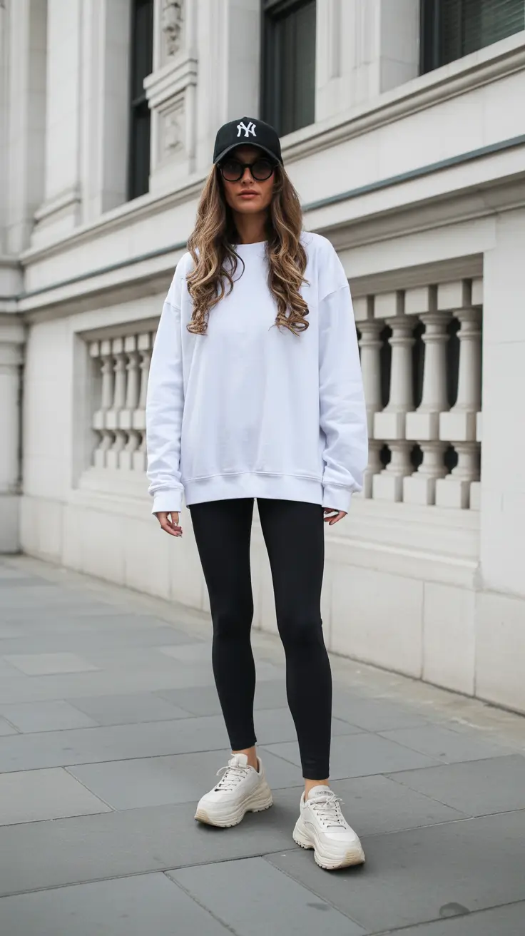Trendy women workout outfits 2026 - Street-Sport Oversize Crew