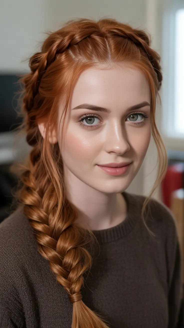 Stylish Braid Styles 2026 Romantic Crown Braid With Long Lengths