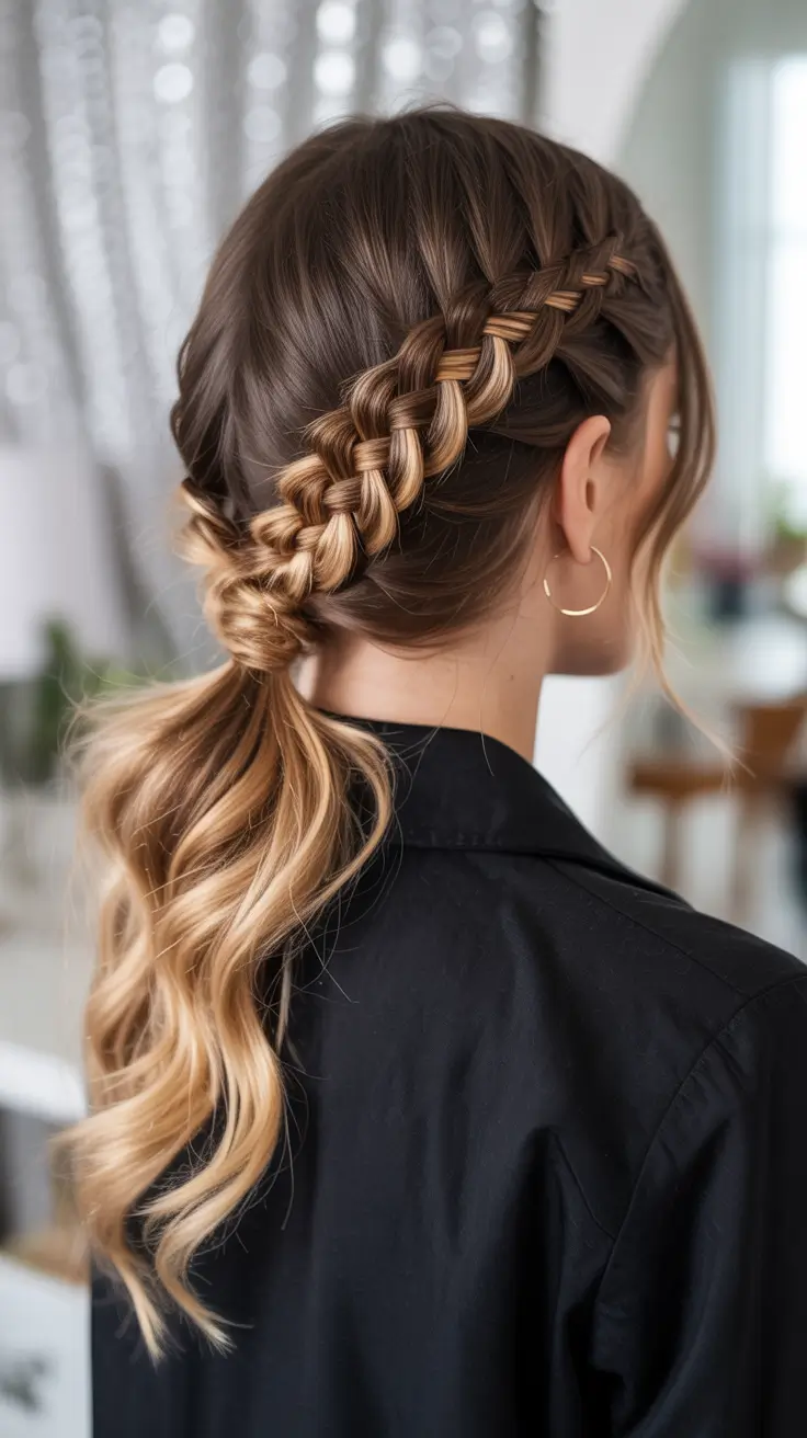 Stylish Braid Styles 2026 Braided Ponytail With Soft Curls