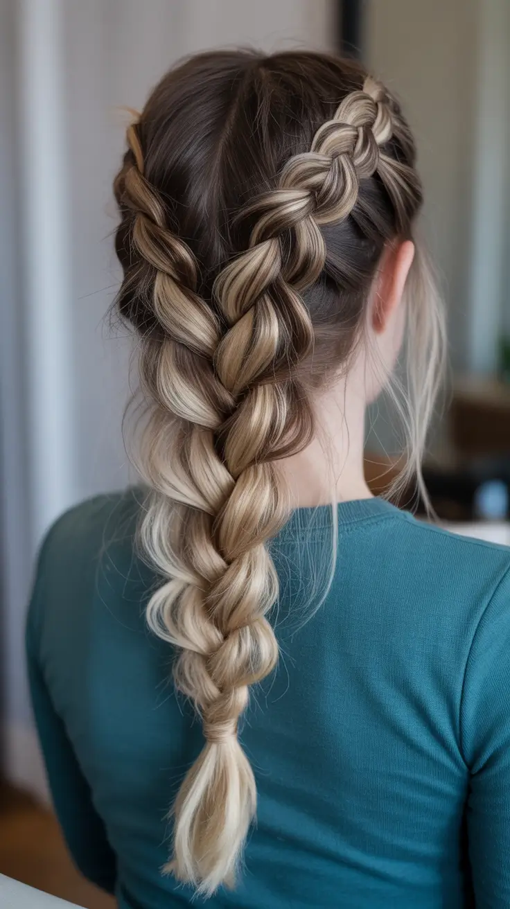 Stylish Braid Styles 2026 - Soft V Shaped Boho Braid For Blonde Balayage
