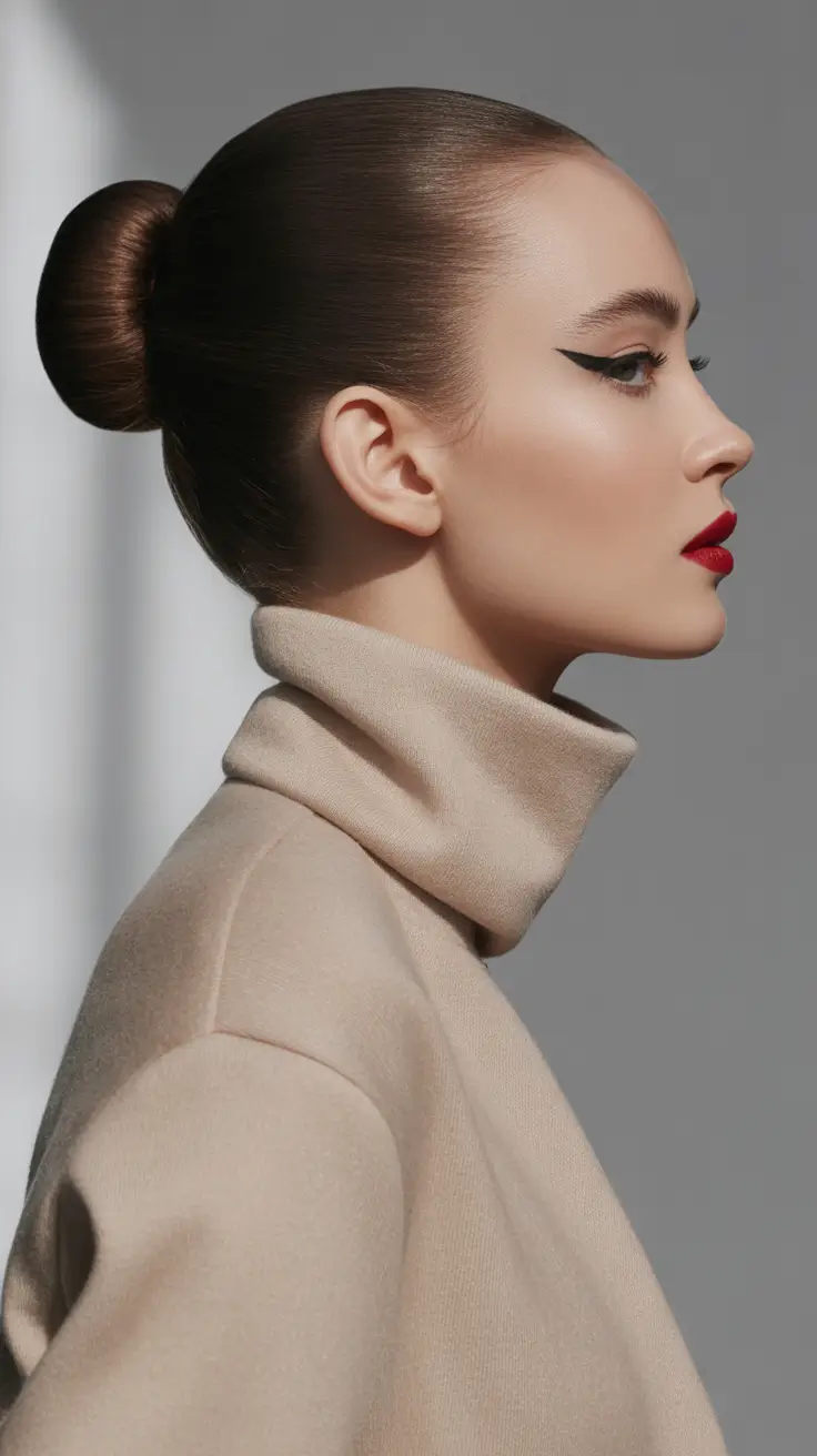 Trendy bun hairstyle ideas 2026 Ultra Sleek Ballet Bun With Editorial Precision