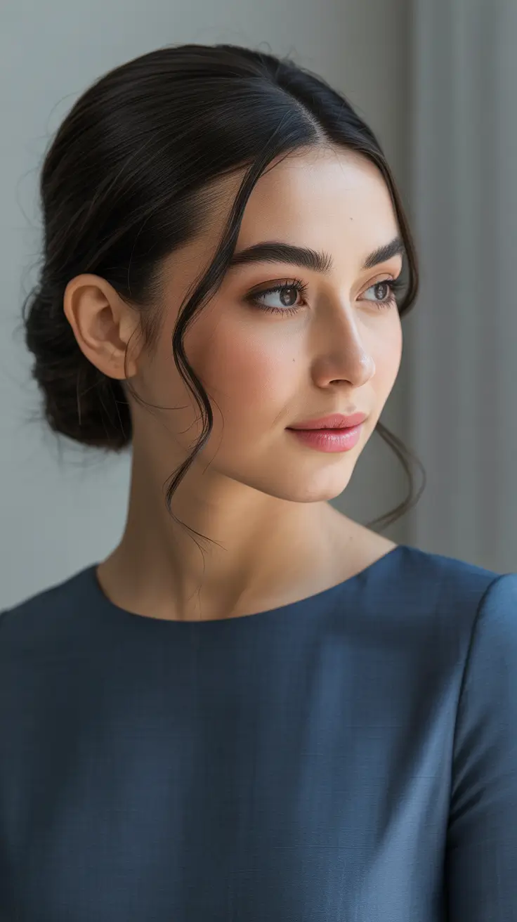 Quick and easy hairstyles 2026 Minimal Low Bun With Soft S Curve Pieces