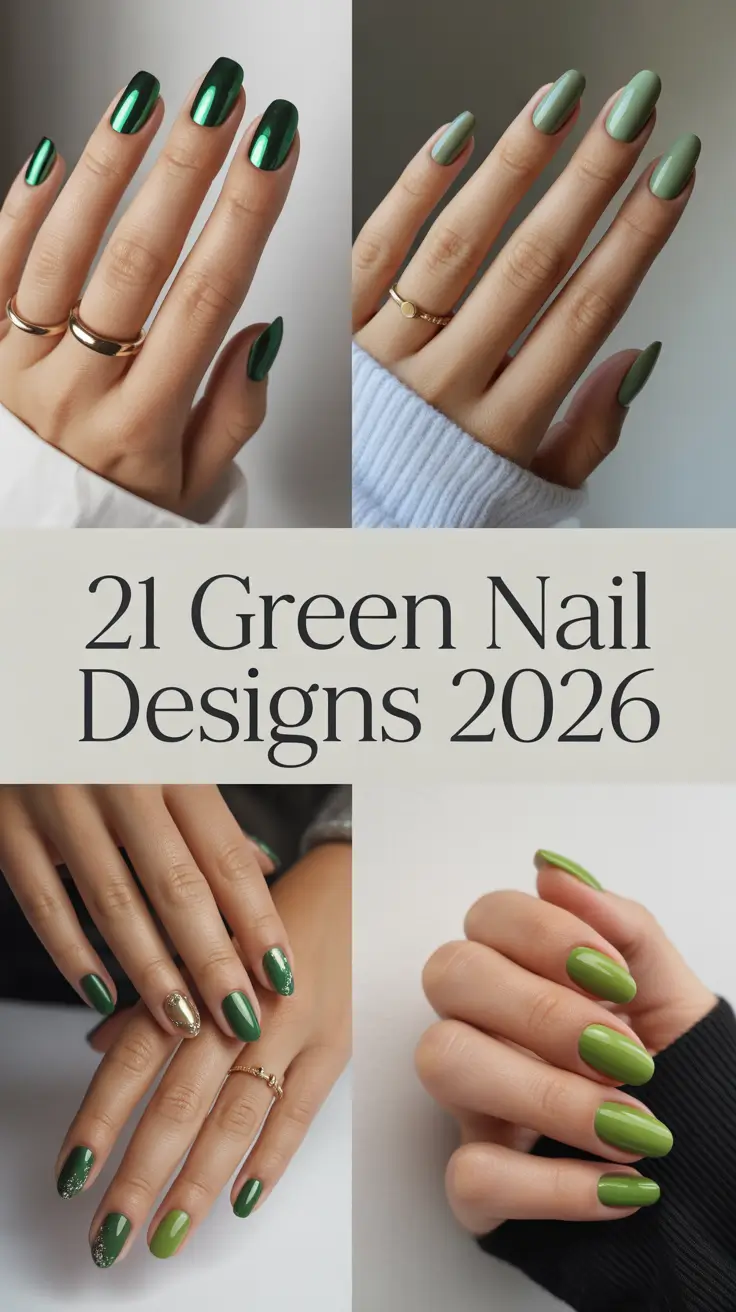 Green Nail Designs 2026: Fresh Ideas From Sage To Emerald