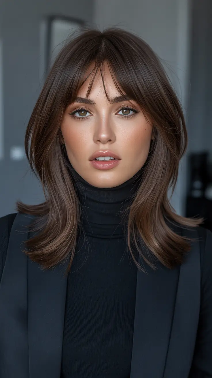 Latest haircut styles 2026 - Soft Curtain Lob For Everyday Polish