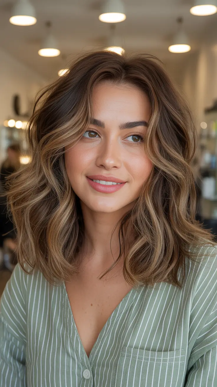 Latest Haircut Styles 2026 Soft Bronde Waves With Lived In Layers
