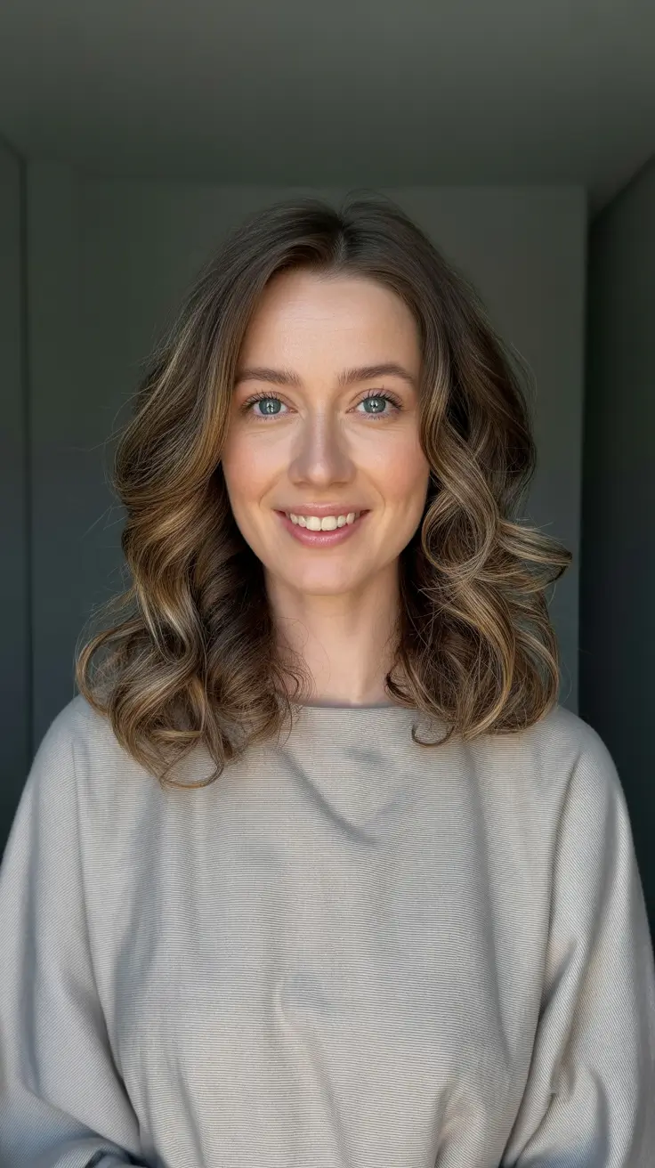 Latest Haircut Styles 2026 Soft Highlighted Lob With Natural Waves