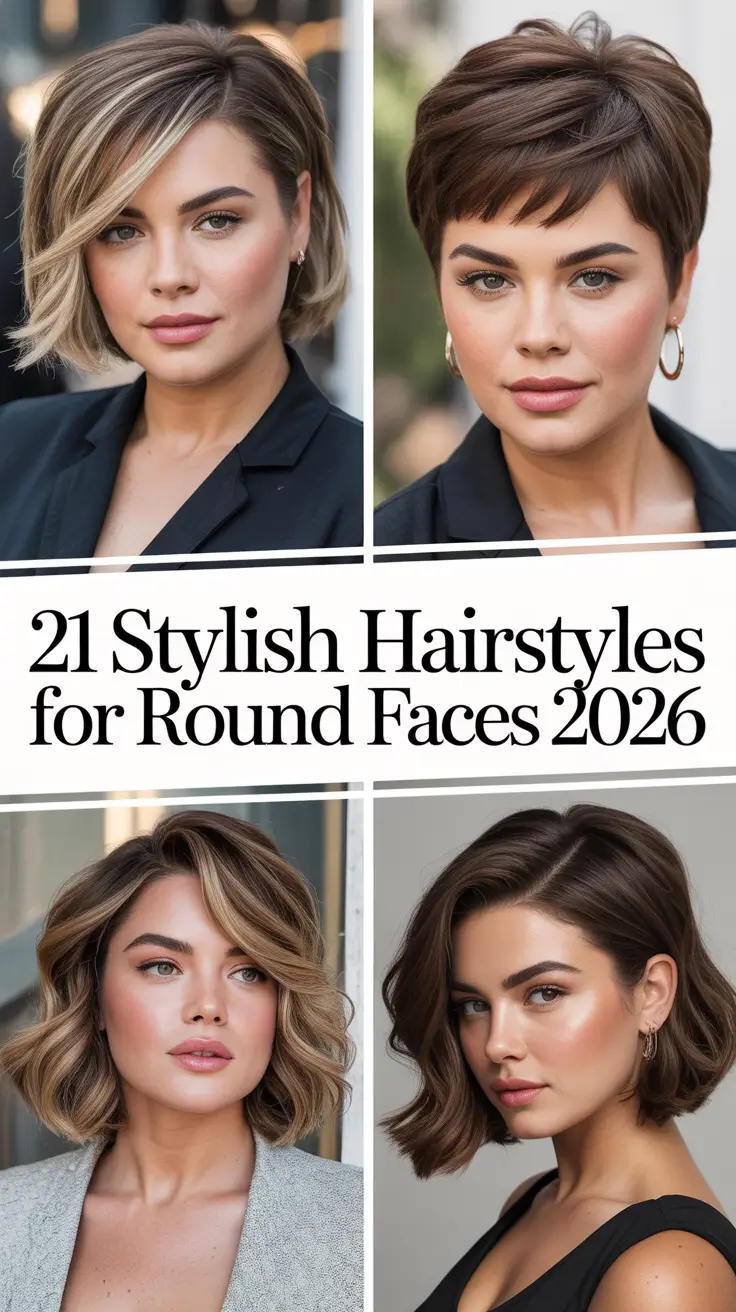 Stylish Hairstyles For Round Faces 2026: Fresh Cuts That Flatter