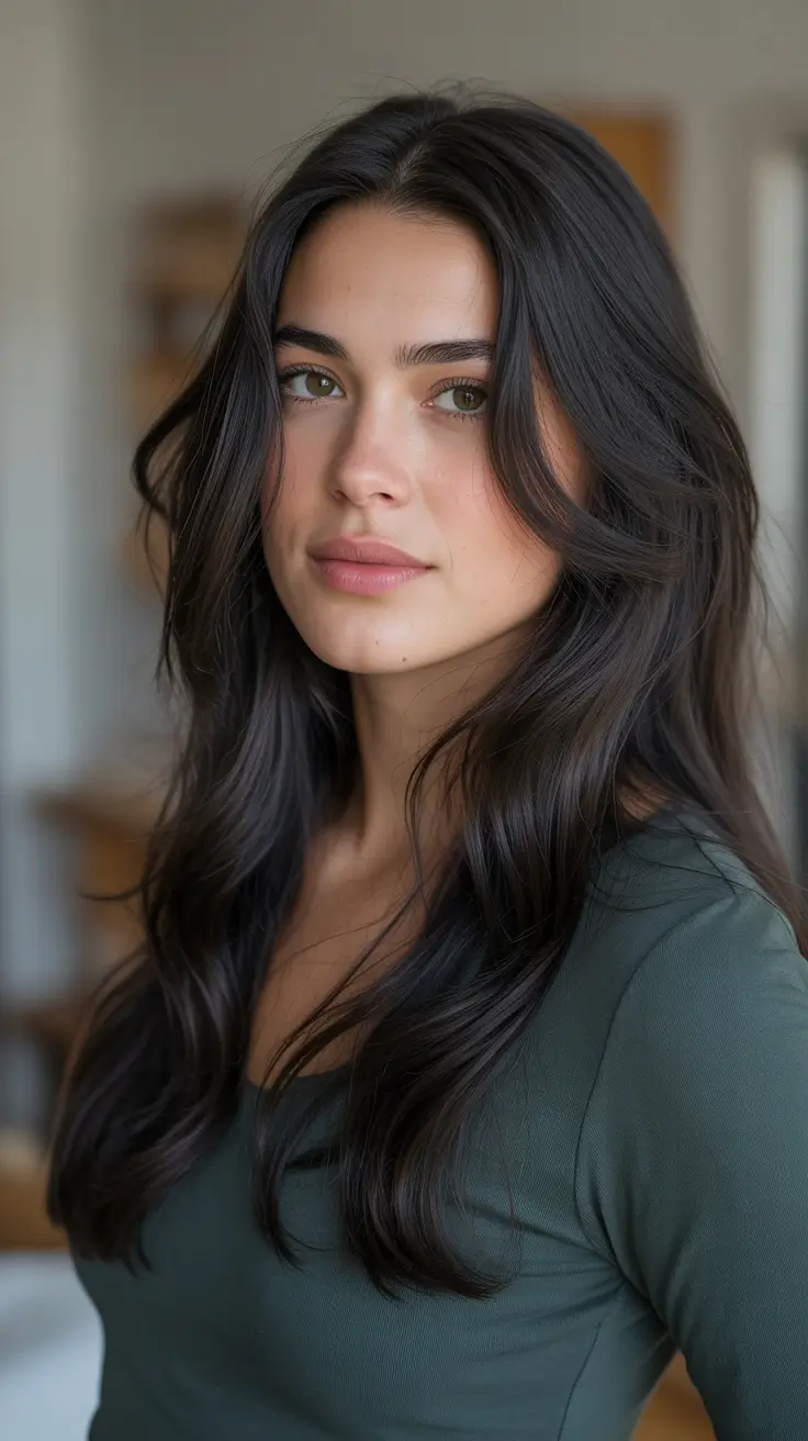 Trendy Long Hairstyles 2026 Minimal Layers On Deep Espresso Lengths