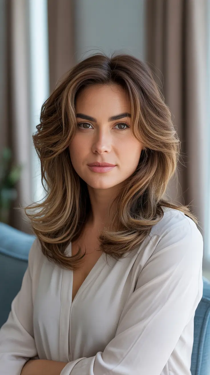 Trendy haircuts for women over 40 - 2026 Soft Layered Butterfly Blowout