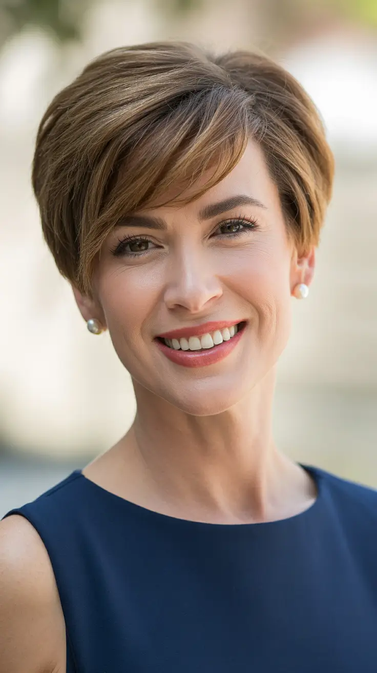 Trendy haircuts for women over 40 - 2026 Chic Long Pixie For Everyday Elegance