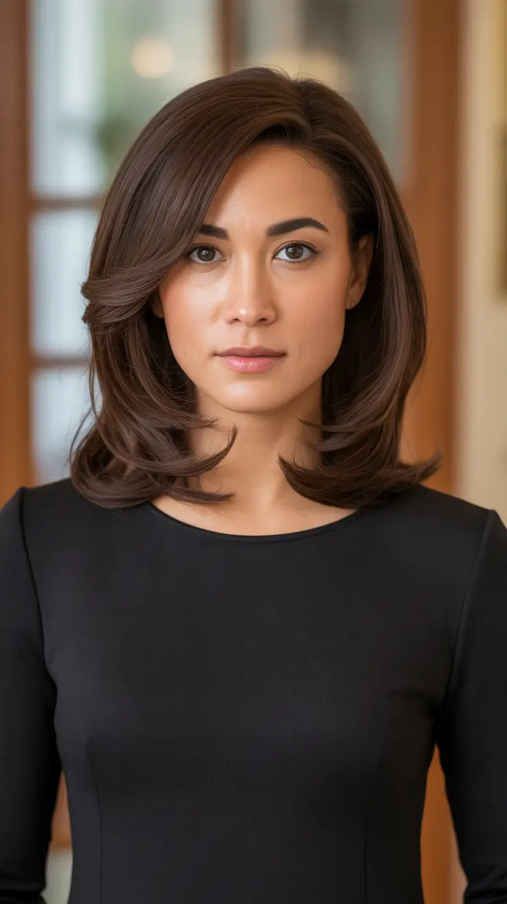 Trendy haircuts for women over 40 - 2026 Polished Medium Length Flip For Work Days