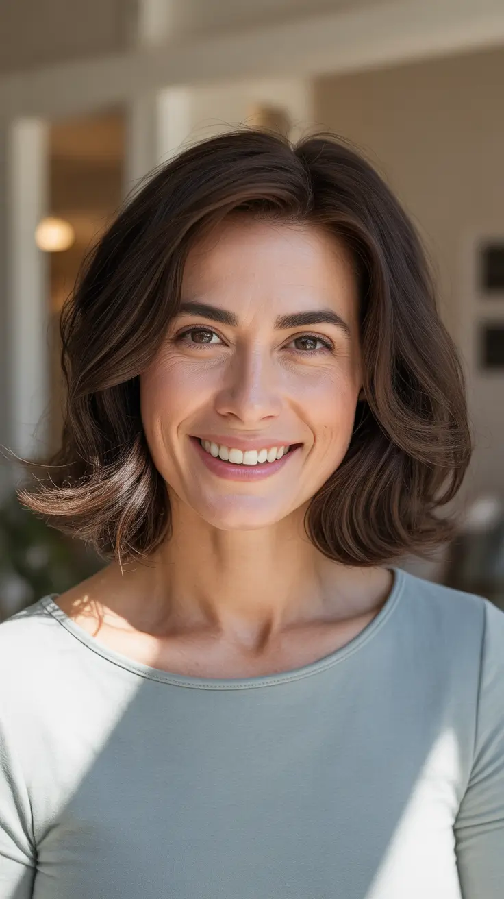 Trendy haircuts for women over 40 - 2026 Soft Short Bob With Natural Texture