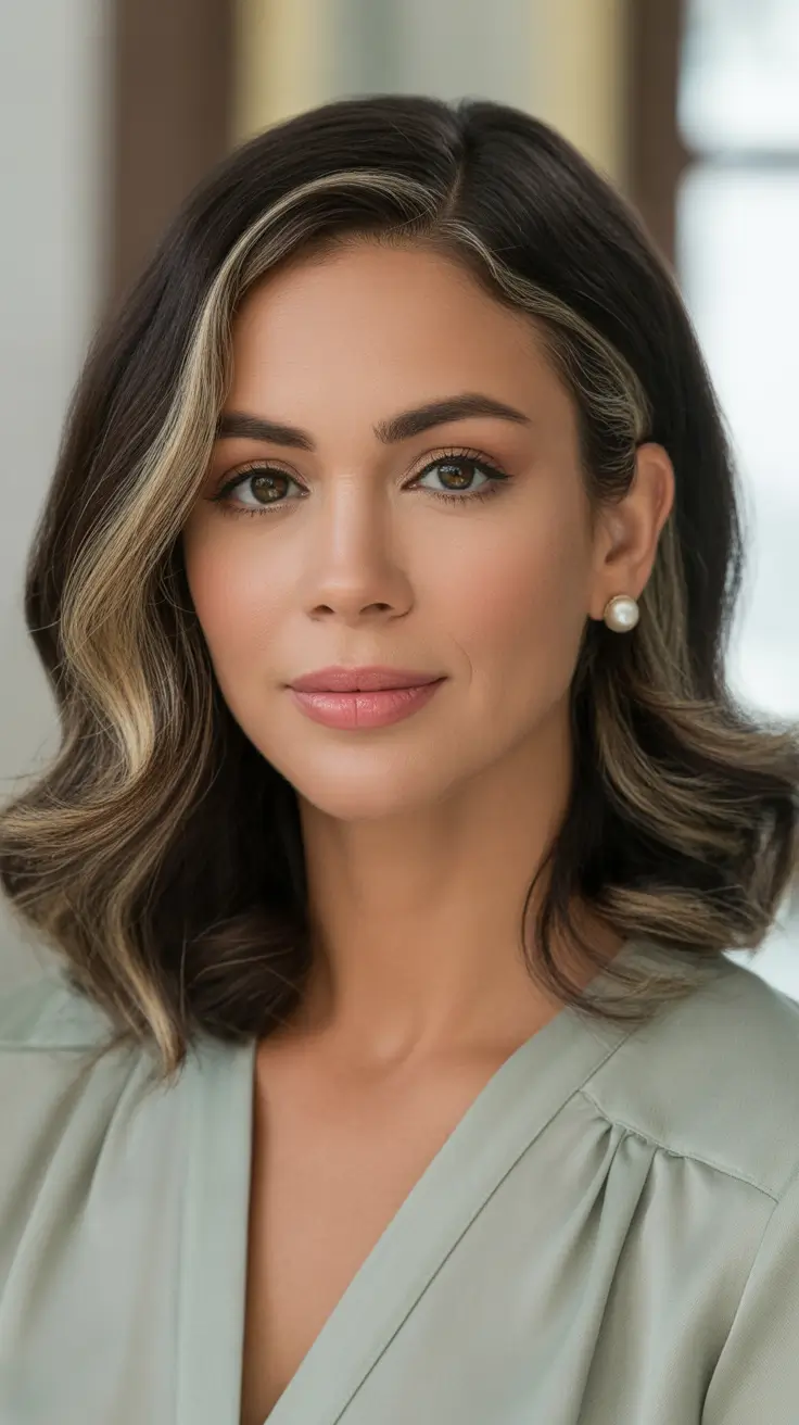 Trendy Haircuts For Women Over 40 2026 - Chic Money Piece Bob For Brunette Glow