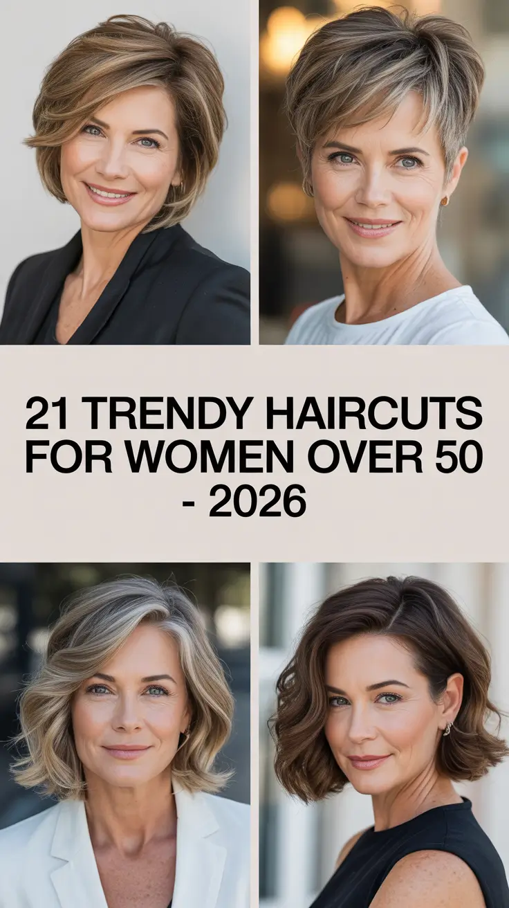Trendy Haircuts For Women Over 50 In 2026: Fresh Medium, Short And Long Cuts