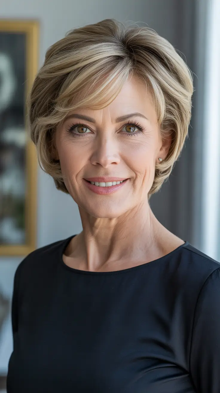 Trendy haircuts for women over 60 - 2026 Soft Medium Short Bob With Side Part And Volume