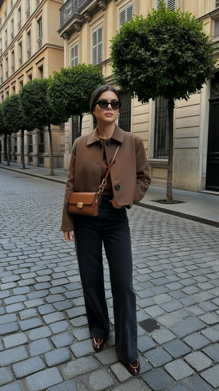 Stylish jeans outfits 2026 - City Chic In Cocoa And Black Bootcut Denim