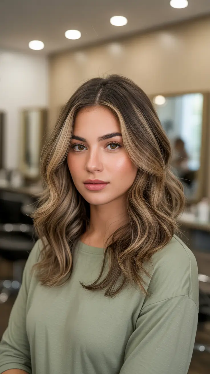 Stylish medium length haircuts 2026 Soft Salon Waves With Balanced Face Framing