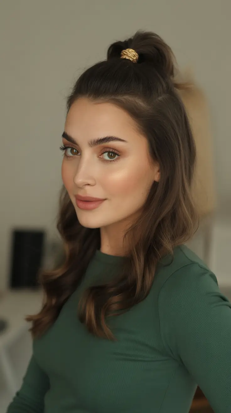 Easy ponytail hairstyles 2026 Playful Half Up Pony For Busy Everyday Moments