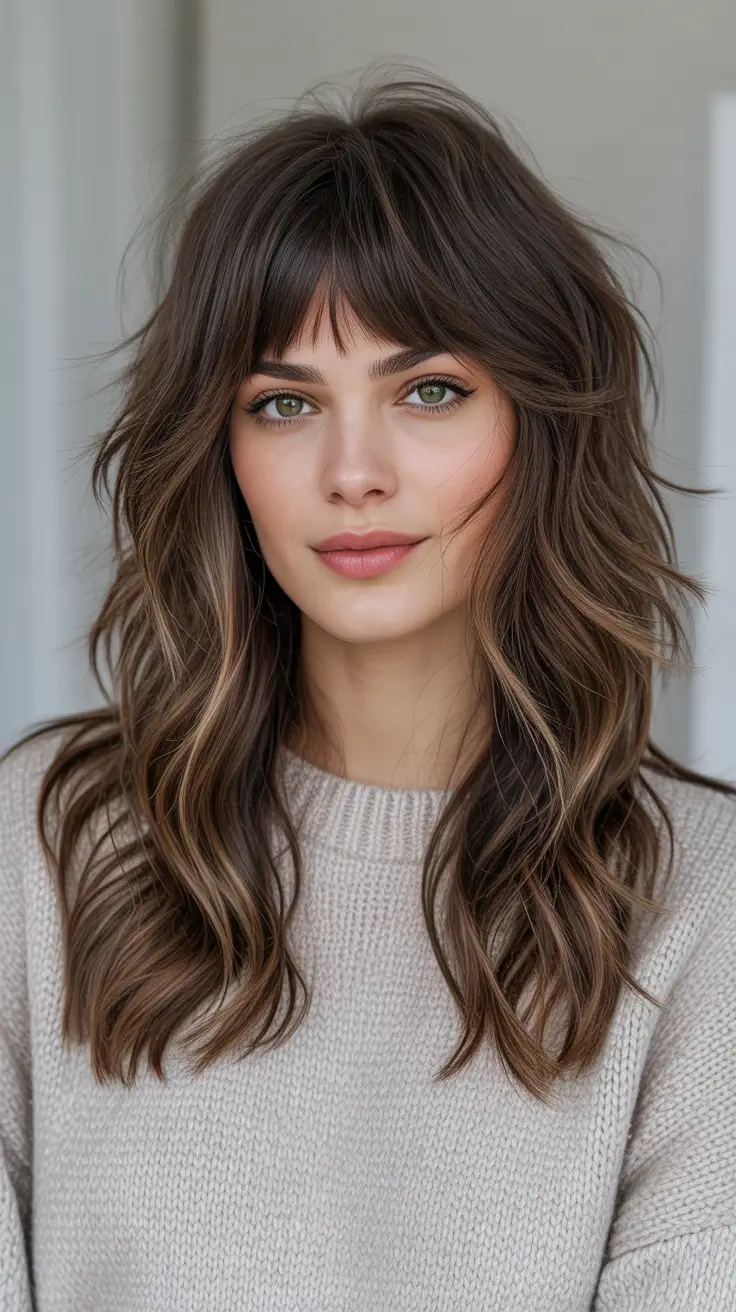 shag haircut - Long Lived In Shag With Soft Highlights