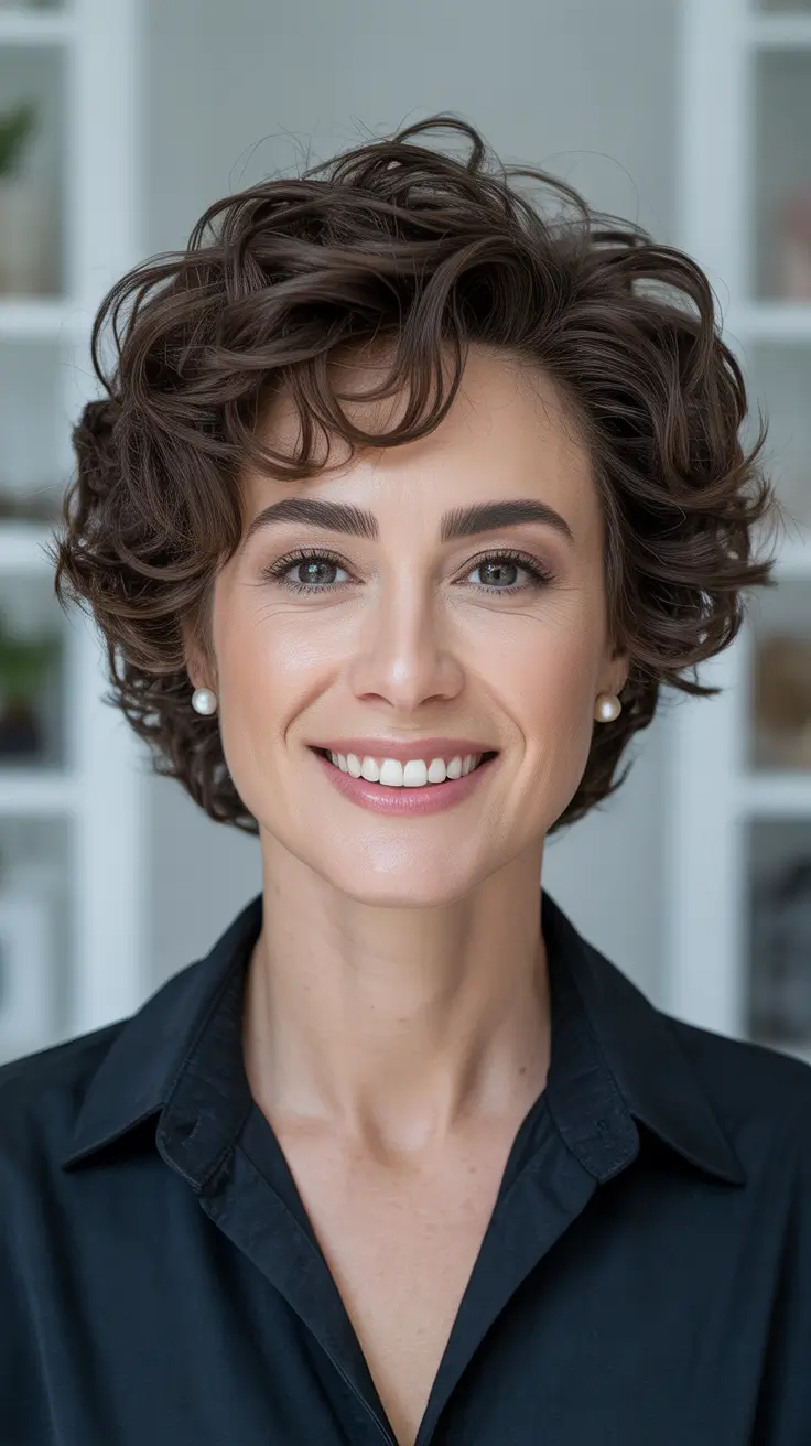 Stylish Short Haircuts 2026 - Modern Curly Crop With Airy Volume