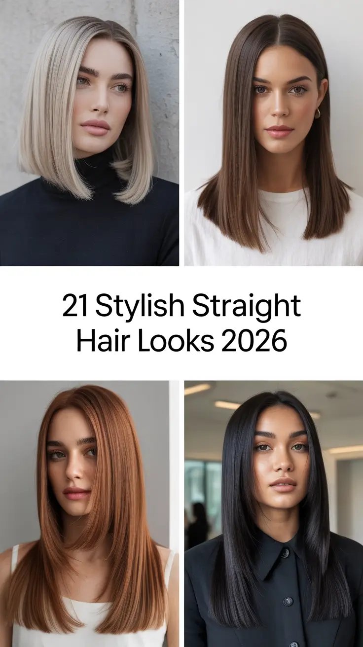 Stylish Straight Hair Looks 2026 - Sleek, Elegant And Easy Ideas