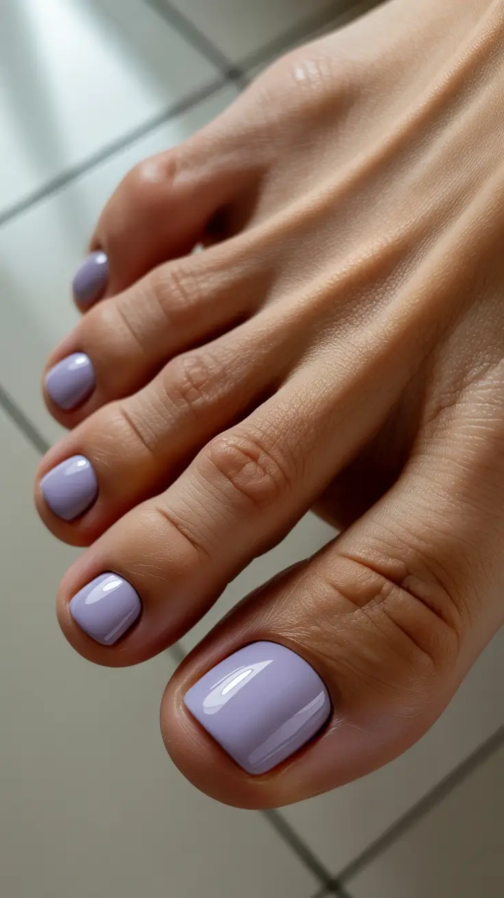 toe nail polish colors 2026 - Lavender Glaze Pedicure For Soft Summer
