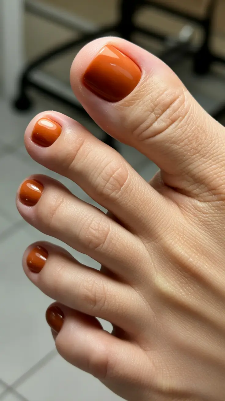 toe nail polish colors 2026 - Burnt Caramel Gloss For Late Summer